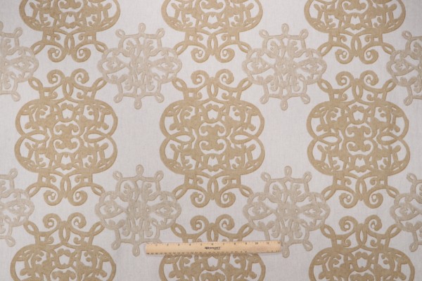 Thibaut Jakarta F986196 Printed Drapery Fabric in Taupe 