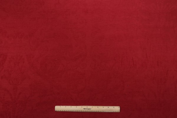 Scalamandre Fenice Woven Chenille Upholstery Fabric in Ruby