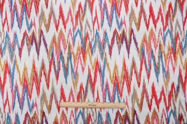 Kaufmann Fuego Embroidered Drapery Fabric in Fiesta 