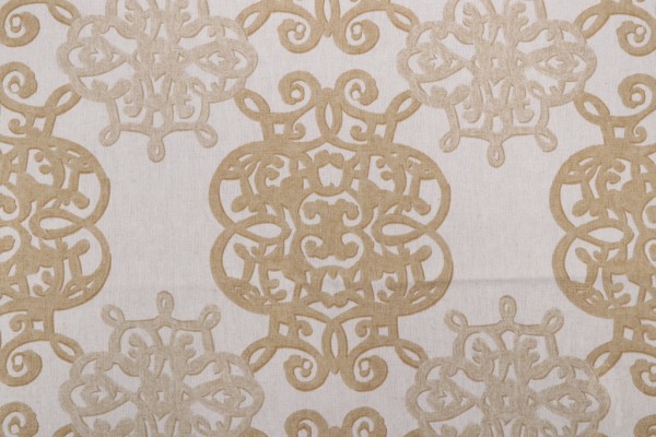 Thibaut Jakarta F98616 Printed Drapery Fabric in Taupe