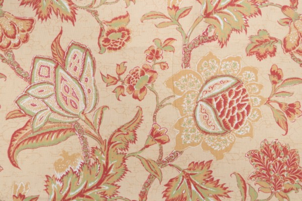 Thibaut Jacobean Trail F93312 Printed Drapery Fabric in Gold