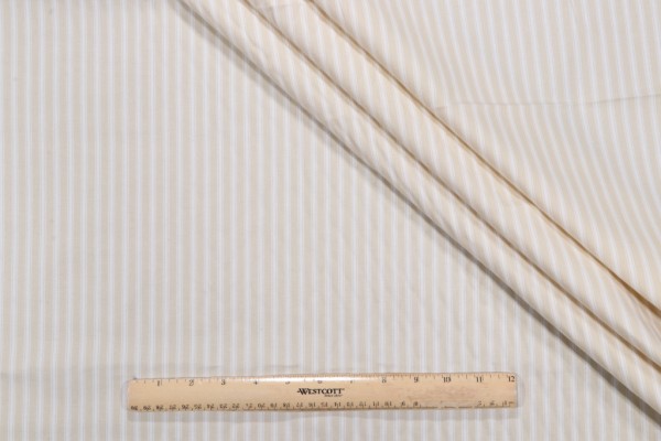 Ticking Woven Cotton Twill Decorator Fabric in Hemp