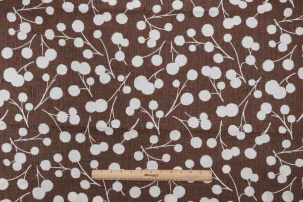 Click for 1.75 Yards Thom Filicia Burnet Printed Linen Drapery Fabric in Cocoa for Kravet CLOSEOUT Thom Filicia Burnet Printed Linen Drapery Fabric in Cocoa for Kravet CLOSEOUT