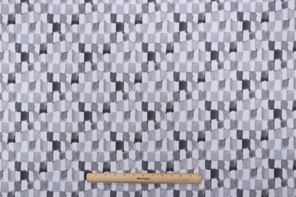 Kelly Ripa Home Applause Printed Cotton Drapery Fabric in Oyster 