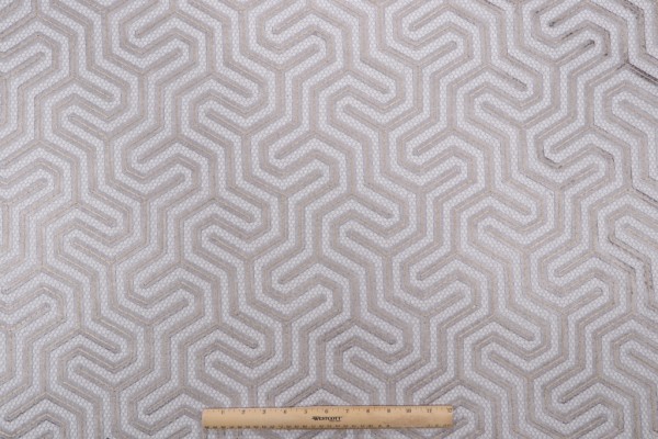 PK Lifestyles Cayden Embroidered Drapery Fabric in Fossile 