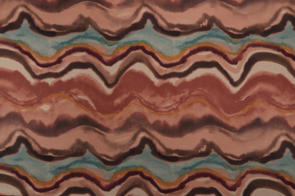 Waverly In Layers Printed Cotton Twill Drapery Fabric in Jasper 