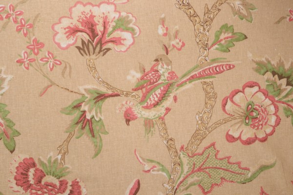 Thibaut Shrewsbury F9146 Printed Drapery Fabric in Camel