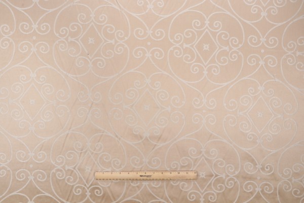 Thibaut Lavolta Scroll W71807 Woven Decorator Fabric in Cream