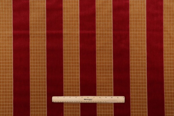 Scalamandre Velluto Boreale Velvet Upholstery Fabric in Gold/Coral
