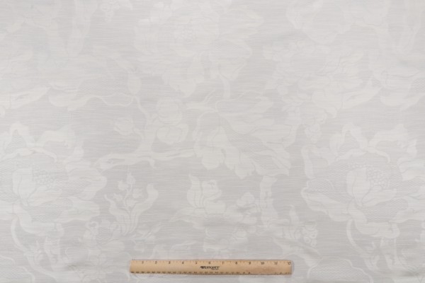 Fonthill Damasco Woven Decorator Fabric in White for Scalamandre