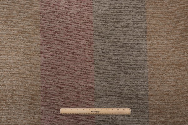Grey Watkins Silk Chenille Stripe Upholstery Fabric in Taupes for Scalamandre