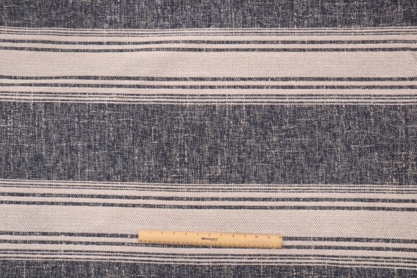 PK Lifestyles With The Band Str Printed Chenille Upholstery Fabric in Indigo