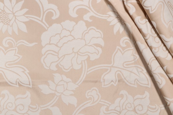 Anna French Harmony Damask W85386 Woven Upholstery Fabric in Beige for Thibaut