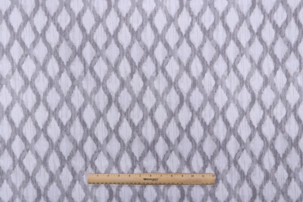Kelly Ripa Home Floating Trellis Printed Cotton Drapery Fabric in Shell