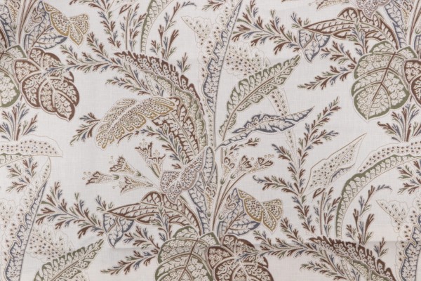 Thibaut Arlington F93817 Printed Drapery Fabric in Cream