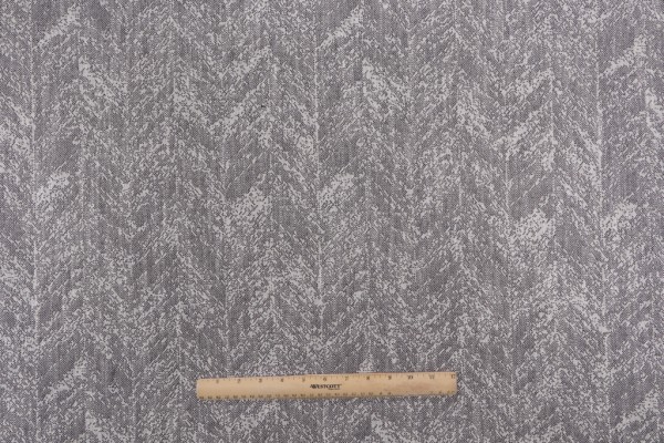 Herringbone Woven Solution Dyed Acrylic Outdoor Fabric in Black Sand