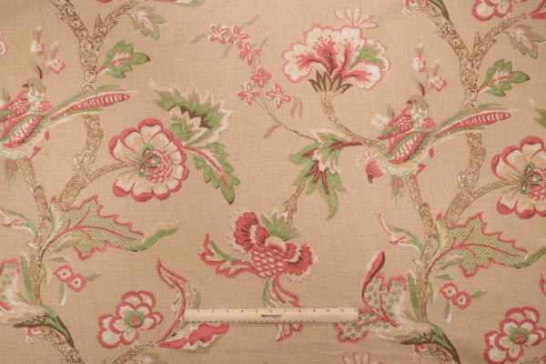 Thibaut Shrewsbury F9146 Printed Drapery Fabric in Gold 