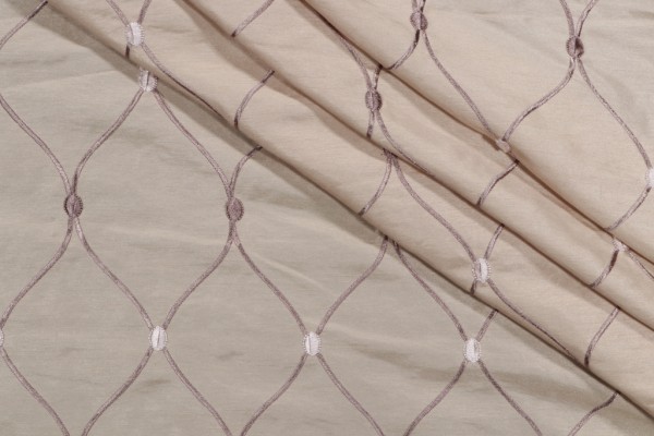 Envy Embroidered Drapery Fabric in Straw