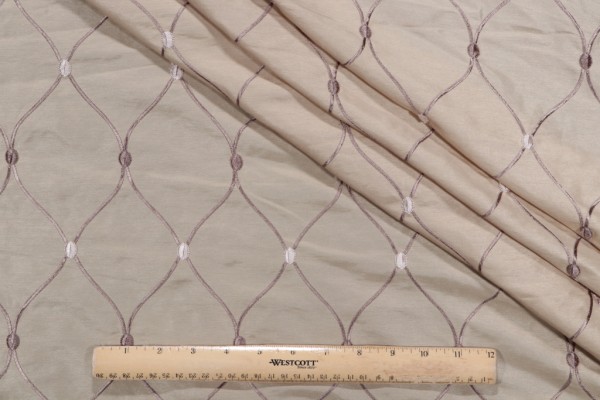 Click for 6.13 Yards Envy Embroidered Drapery Fabric in Straw Envy Embroidered Drapery Fabric in Straw