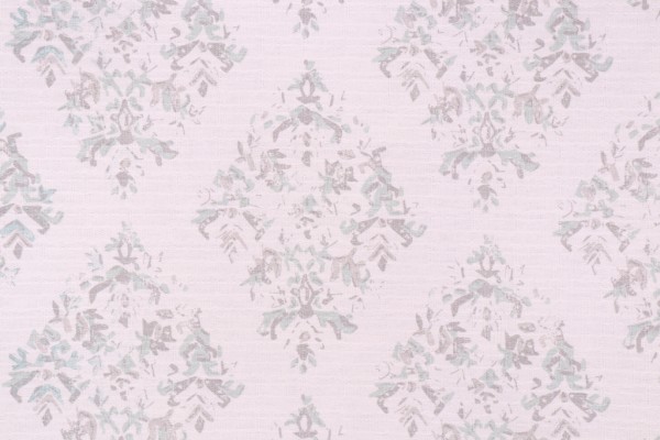 Lacefield Blythe Printed Cotton Drapery Fabric in Mineral White