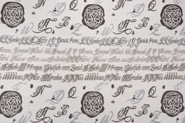 Geneva Woven Upholstery Fabric in Taupe