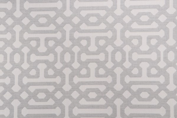 Sample of Sunbrella Fretwork Woven Solution Dyed Acrylic Outdoor Fabric in Pewter 