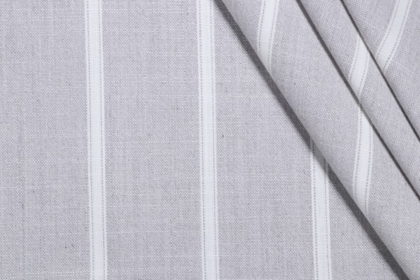 Santorini Stripe Woven Solution Dyed Acrylic Outdoor Fabric in Fog