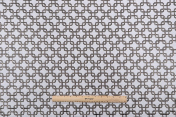 Heritage Fabrics Boulder Embroidered Drapery Fabric in Steel 