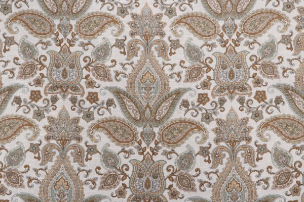 Sample of Belle Maison Sullivan Printed Linen Blend Drapery Fabric in Natural 