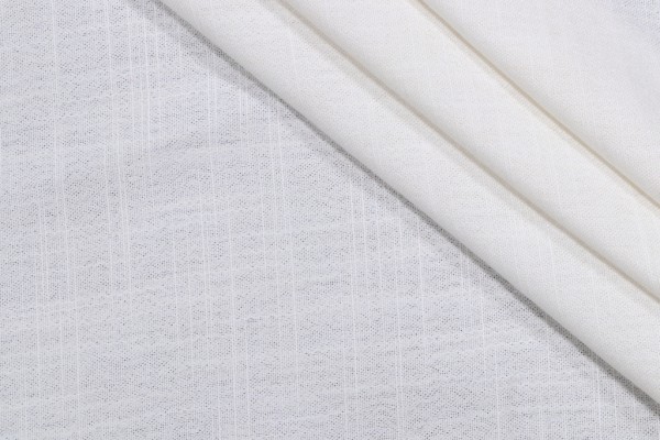 Braemore Bangkok Woven Semi-Sheer Drapery Fabric in Crystal