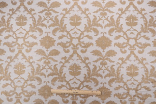 Click for 9.5 Yards Thibaut Anita Damask F98636 Printed Drapery Fabric in Metallic on Natural Thibaut Anita Damask F98636 Printed Drapery Fabric in Metallic on Natural