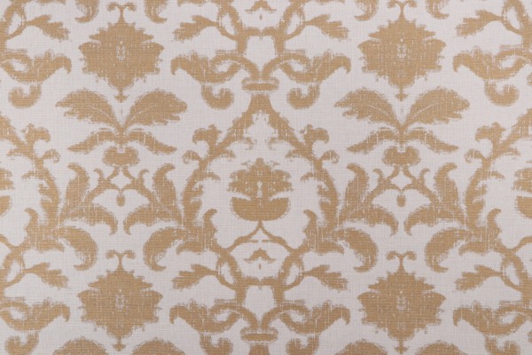 Thibaut Anita Damask F98636 Printed Drapery Fabric in Metallic on Natural