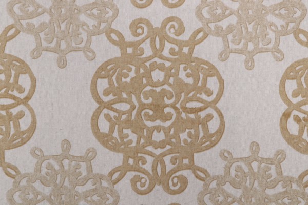 Thibaut Jakarta F98616 Printed Drapery Fabric in Taupe