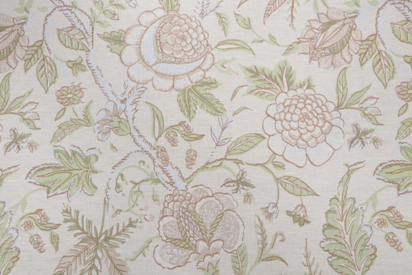 Thibaut Fanfare F96750 Printed Drapery Fabric in Cream