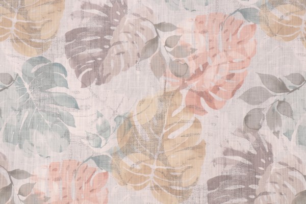 Golding In The Tropics Printed Cotton Drapery Fabric in Mineral