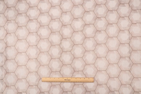 Valiant Fabrics Colony Embroidered Drapery Fabric in Linen