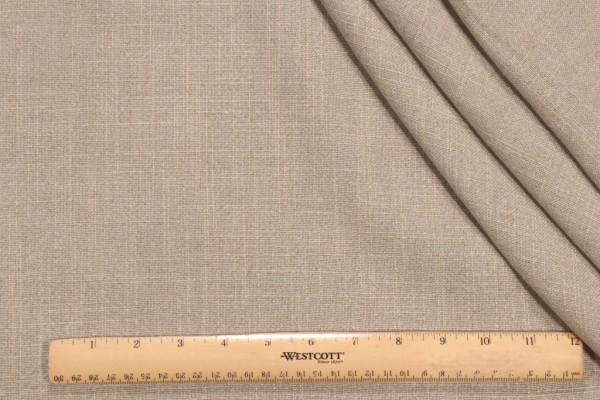 Solid Woven Decorator Fabric in Putty