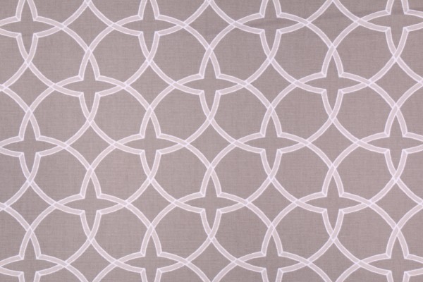 Robert Allen Fair Fret Printed Cotton Drapery Fabric in Birch