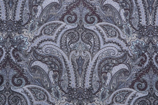 Click for 1 Yards Thibaut Charlton Paisley F99017 Printed Cotton Drapery Fabric in Blue Thibaut Charlton Paisley F99017 Printed Cotton Drapery Fabric in Blue