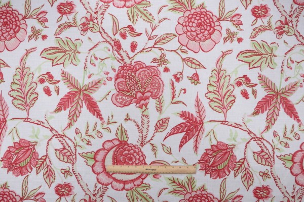 Thibaut Fanfare F96747 Printed Drapery Fabric in White
