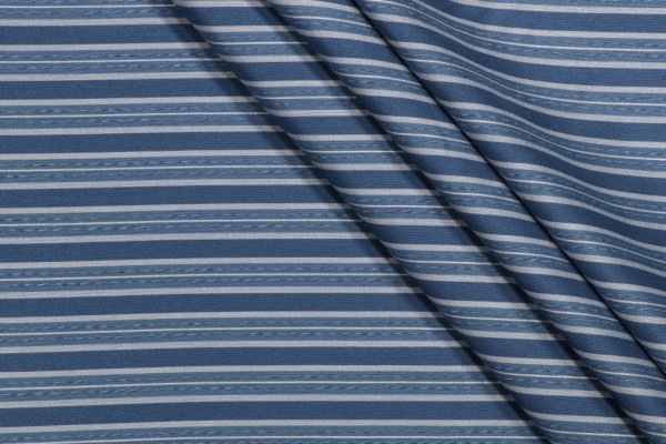 Thibaut Cadogan Stripe W8168 Woven Decorator Fabric in Navy