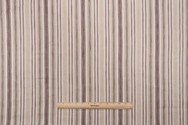 Thibaut Sullivan Stripe W79105 Woven Upholstery Fabric in Beige