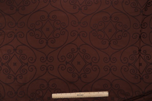 Thibaut Lavolta Scroll W71812 Woven Upholstery Fabric in Brown