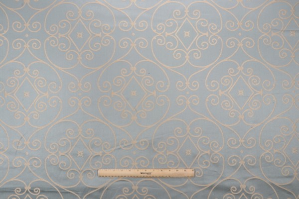 Thibaut Lavolta Scroll W71810 Woven Upholstery Fabric in Aqua