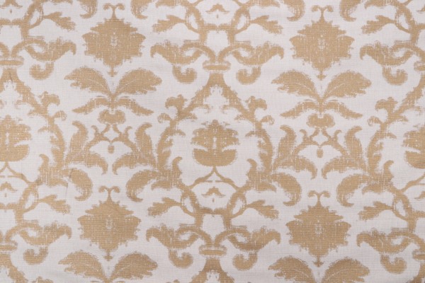 Thibaut Anita Damask F98636 Printed Drapery Fabric in Metallic on Natural