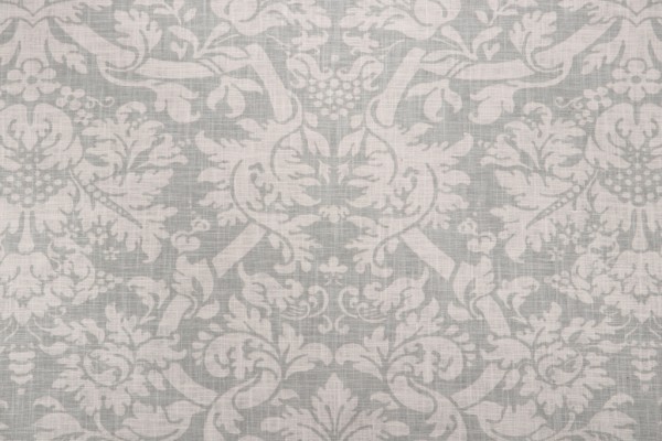 Thibaut Residence Damask F91349 Printed Linen Blend Drapery Fabric in Slate Blue