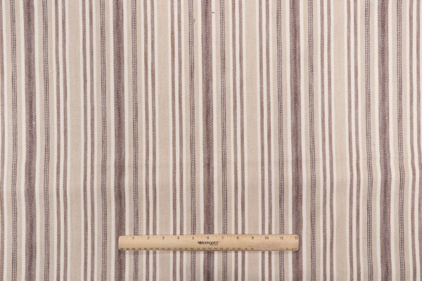 Thibaut Sullivan Stripe W79105 Woven Upholstery Fabric in Beige