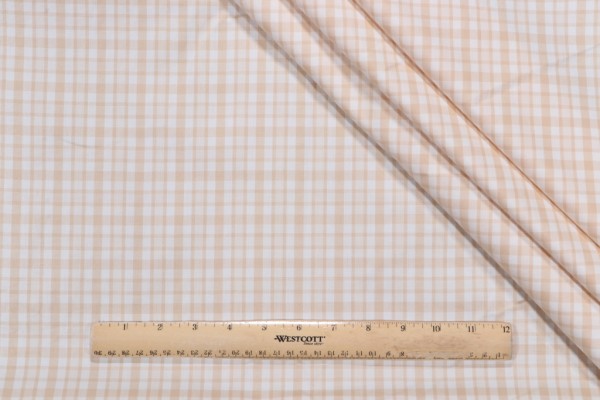 Thibaut Hatteras Check W86761 Woven Decorator Fabric in Beige