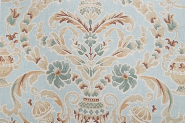 Thibaut Palisades F93824 Printed Drapery Fabric in Aqua