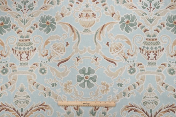 Click for 1.63 Yards Thibaut Palisades F93824 Printed Drapery Fabric in Aqua Thibaut Palisades F93824 Printed Drapery Fabric in Aqua